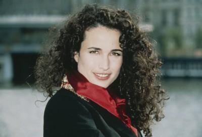 Andie MacDowell wooden framed poster