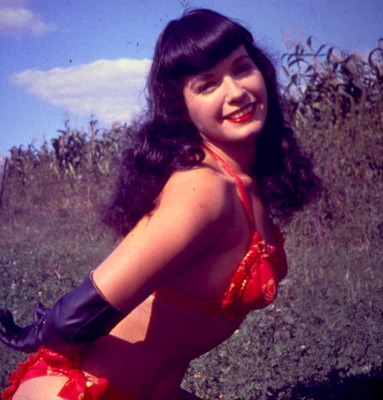 Bettie Page wood print