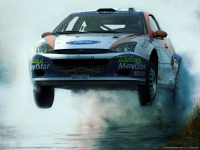 Colin mcrae rally 3 wooden framed poster