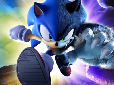 Sonic unleashed poster with hanger