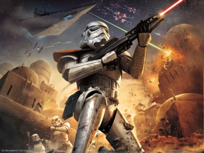 Star wars battlefront elite squadron poster with hanger