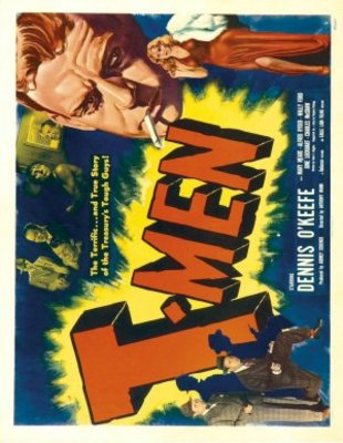 T-Men movie poster (1947) wood print
