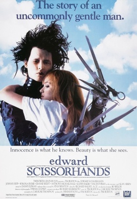 Edward Scissorhands movie poster (1990) wooden framed poster