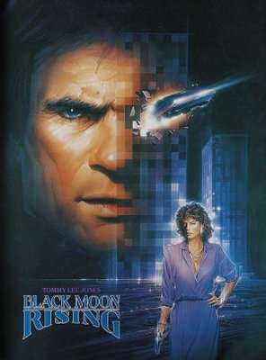 Black Moon Rising movie poster (1986) metal framed poster