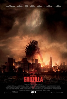 Godzilla movie poster (2014) Stickers MOV_004516e6