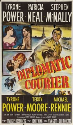 Diplomatic Courier movie poster (1952) pillow