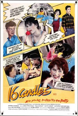 Sixteen Candles movie poster (1984) Stickers MOV_00d8b85d