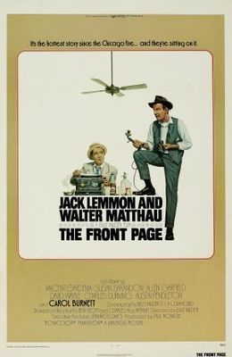 The Front Page movie poster (1974) metal framed poster