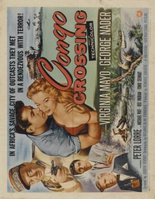 Congo Crossing movie poster (1956) wood print