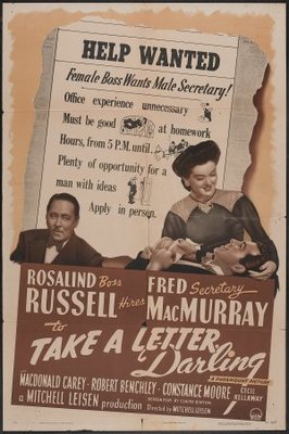 Take a Letter, Darling movie poster (1942) metal framed poster