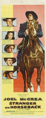 Stranger on Horseback movie poster (1955) metal framed poster