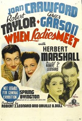 When Ladies Meet movie poster (1941) metal framed poster