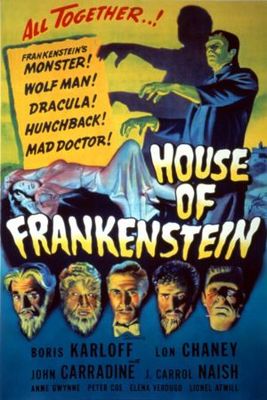 House of Frankenstein movie poster (1944) wood print