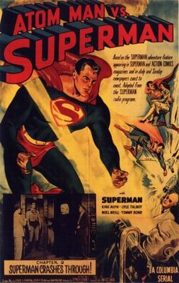 Atom Man Vs. Superman movie poster (1950) pillow