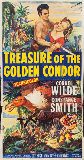 Treasure of the Golden Condor movie poster (1953) poster with hanger