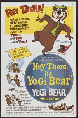 Hey There, It's Yogi Bear movie poster (1964) wood print