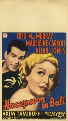 Honeymoon in Bali movie poster (1939) metal framed poster