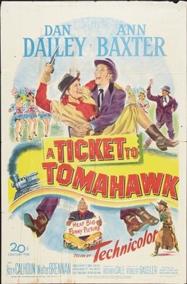 A Ticket to Tomahawk movie poster (1950) metal framed poster