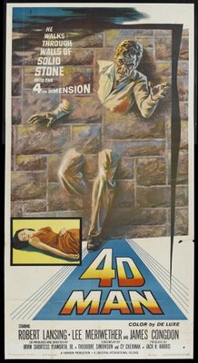 4D Man movie poster (1959) metal framed poster