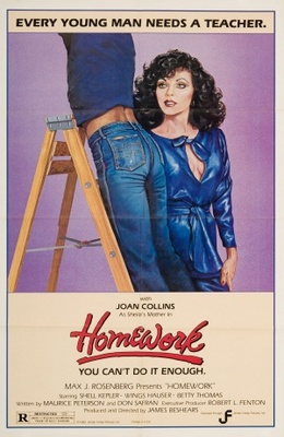 Homework movie poster (1982) wooden framed poster