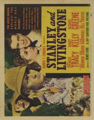 Stanley and Livingstone movie poster (1939) wood print