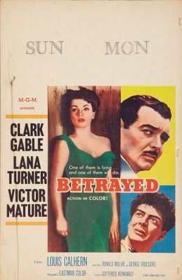 Betrayed movie poster (1954) canvas poster