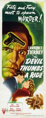 The Devil Thumbs a Ride movie poster (1947) poster with hanger