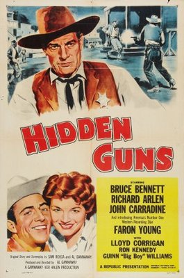Hidden Guns movie poster (1956) t-shirt