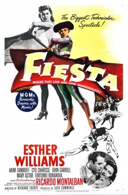 Fiesta movie poster (1947) wood print