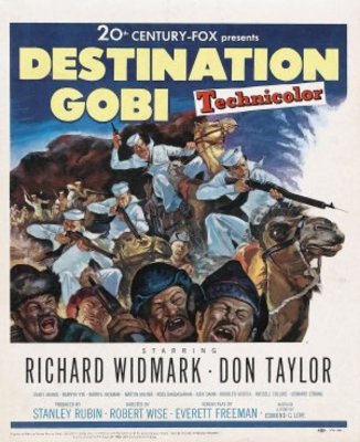 Destination Gobi movie poster (1953) metal framed poster