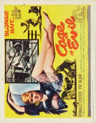 Cage of Evil movie poster (1960) wood print
