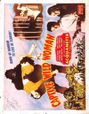 Captive Wild Woman movie poster (1943) canvas poster