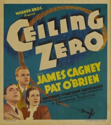 Ceiling Zero movie poster (1936) wood print