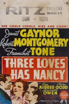 Three Loves Has Nancy movie poster (1938) wooden framed poster