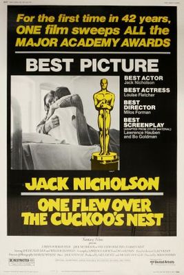 One Flew Over the Cuckoo's Nest movie poster (1975) wood print