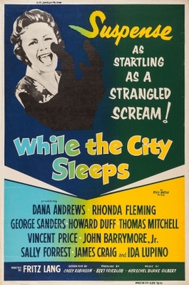 While the City Sleeps movie poster (1956) pillow