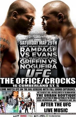 UFC 114: Rampage vs. Evans movie poster (2010) Stickers MOV_095f7a3b