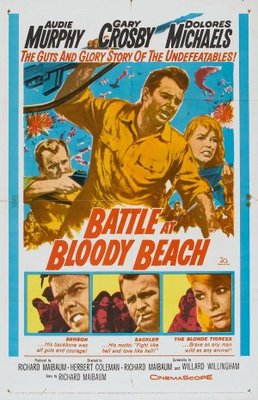 Battle at Bloody Beach movie poster (1961) poster with hanger