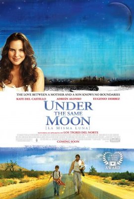 La misma luna movie poster (2007) wood print
