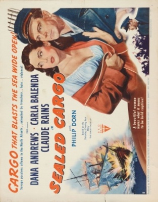Sealed Cargo movie poster (1951) metal framed poster