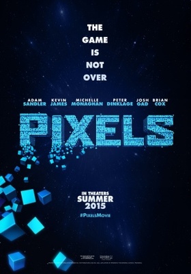 Pixels movie poster (2015) pillow