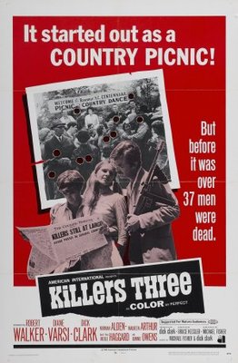 Killers Three movie poster (1968) wood print