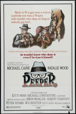 Peeper movie poster (1975) wood print