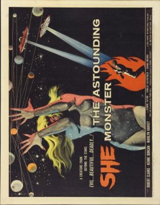The Astounding She-Monster movie poster (1957) tote bag