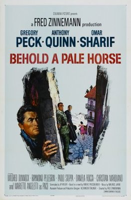 Behold a Pale Horse movie poster (1964) wood print