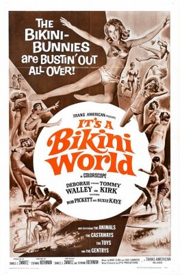 It's a Bikini World movie poster (1967) wooden framed poster