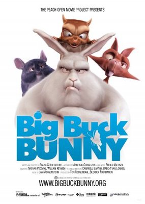 Big Buck Bunny movie poster (2008) canvas poster