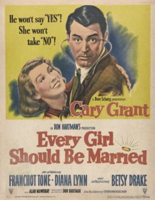 Every Girl Should Be Married movie poster (1948) wood print