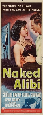 Naked Alibi movie poster (1954) wooden framed poster