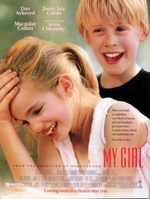 My Girl movie poster (1991) wood print
